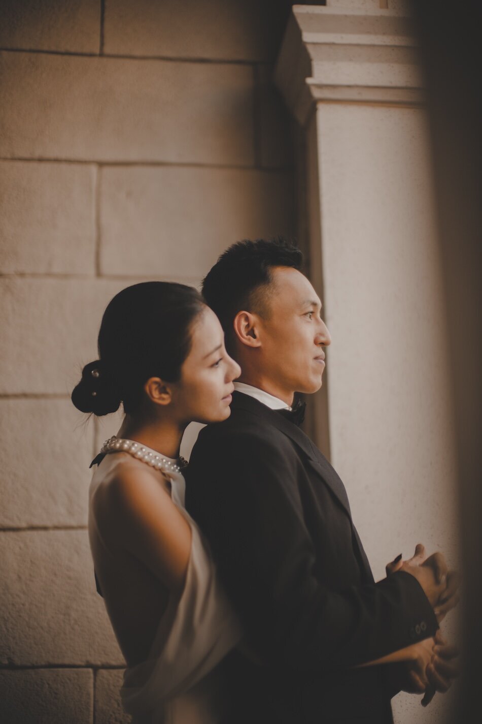 Pre-wedding photoshoot. The Londoner, Macau. Reem Acra - Breakfast at Tiffany’s.