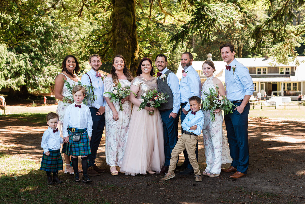 Bridal Party  at Nature Bridge Wedding
