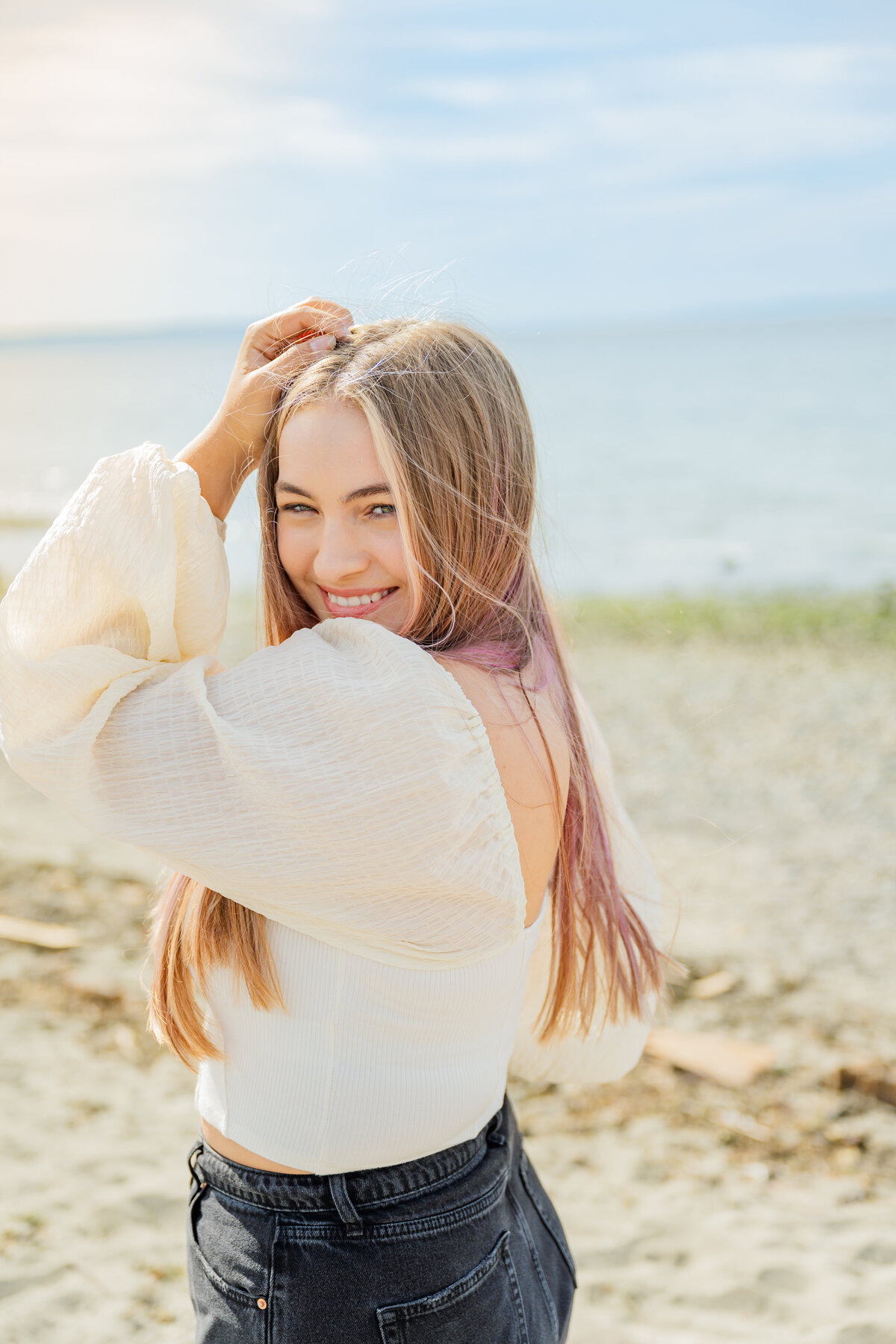 waterfront beach senior pictures