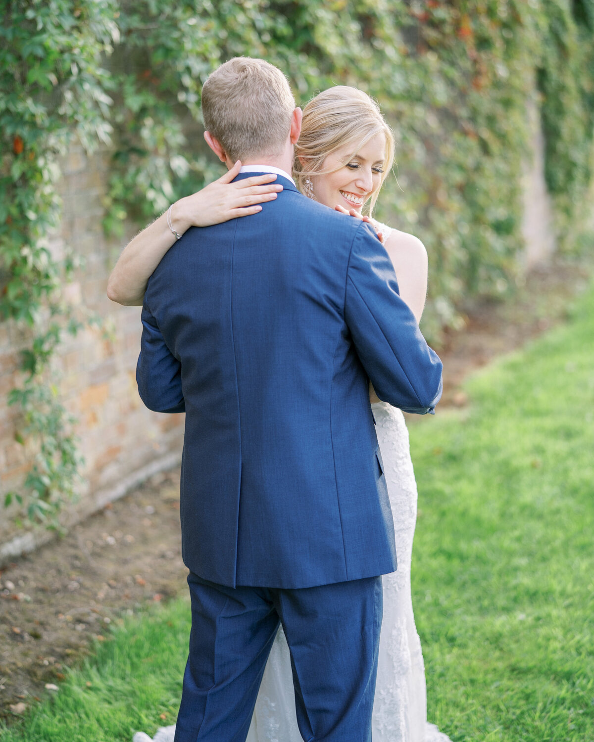 Bride and groom at Cotswolds Wedding