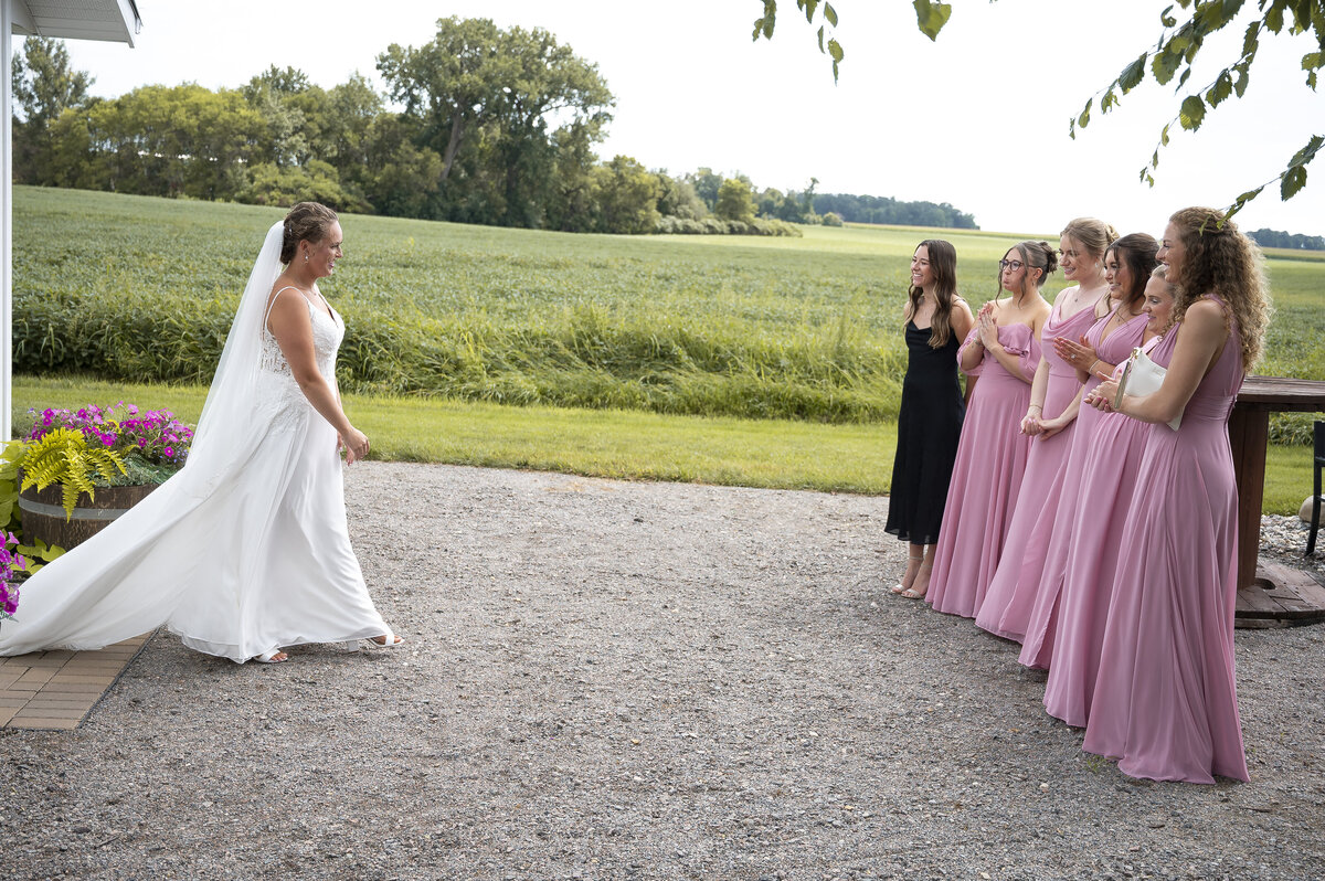 Bride and groom sunset silhouette