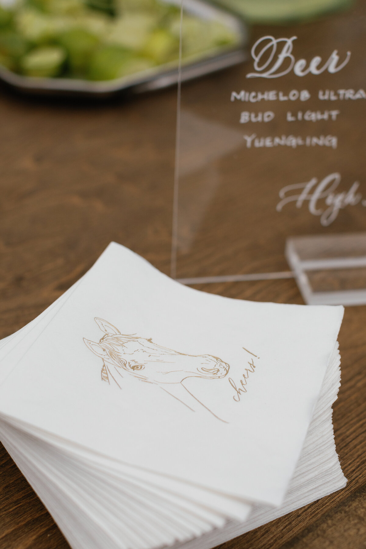 horse-engraved-wedding-napkin