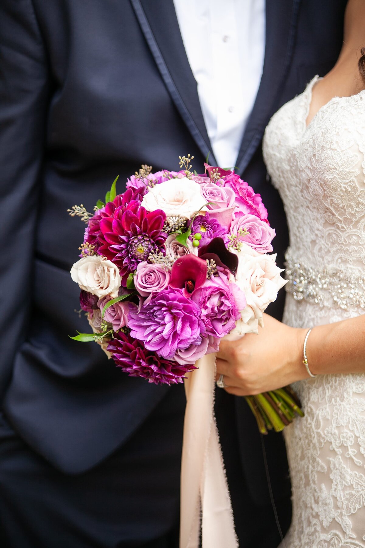 purple-bridal-bouquet-roses