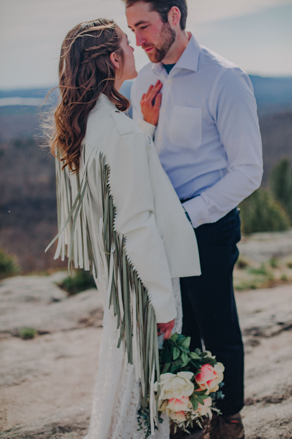 Emotional Elopement on Coney Mountain in Spring with Lovely Studio Co