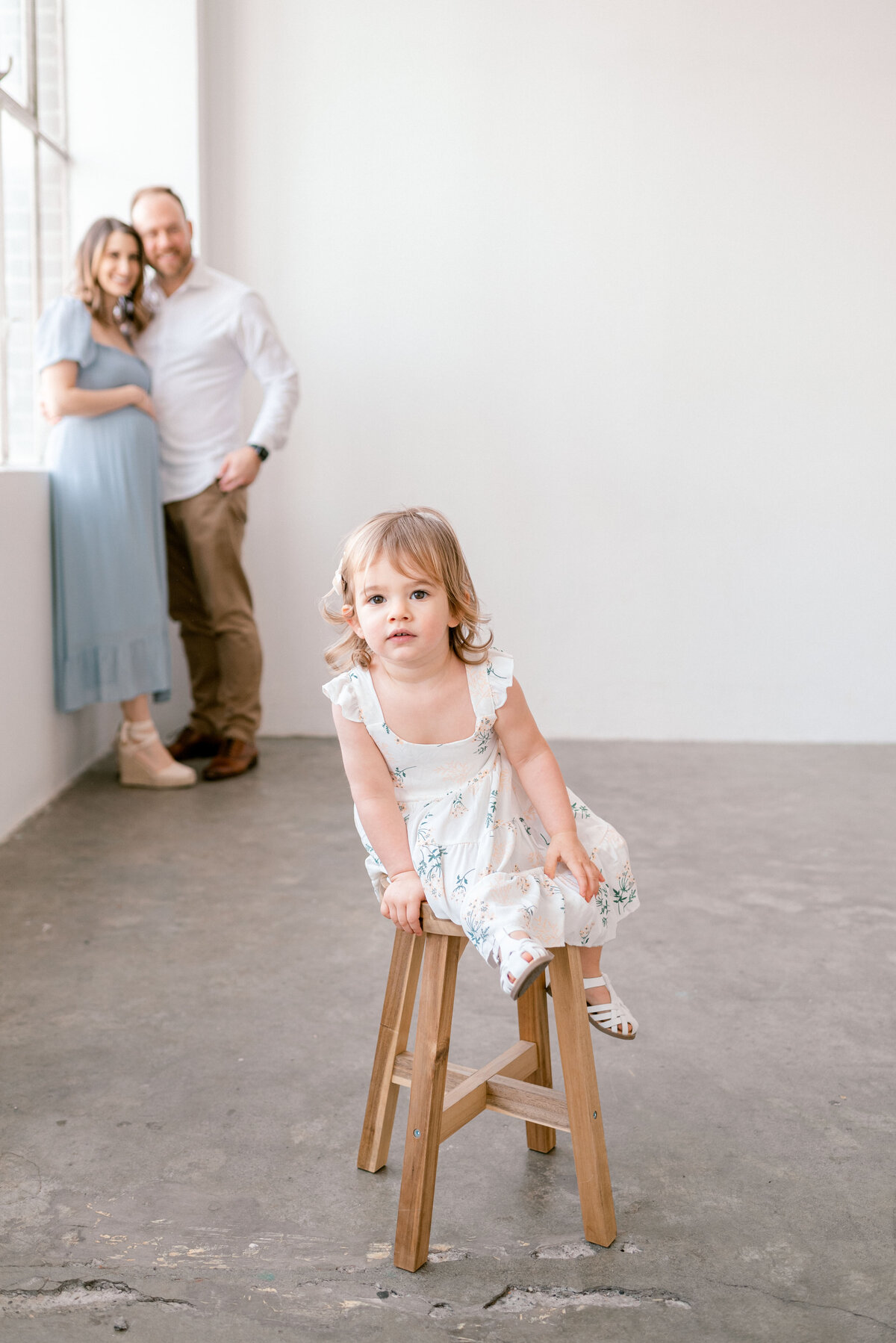 Seattle Family and Maternity Session in a photography studio