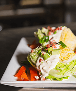 Crisp Wedge Salad from Max Dales Steak and Chop House Restaurant in Mount Vernon