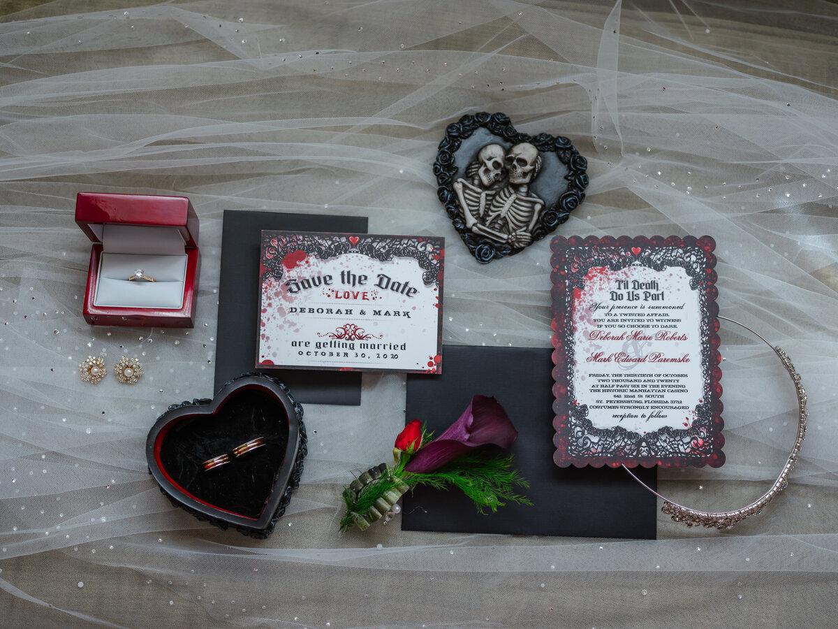 1 - Halloween St. Petersburg Wedding Invitation - Tampa Bay Wedding Planner