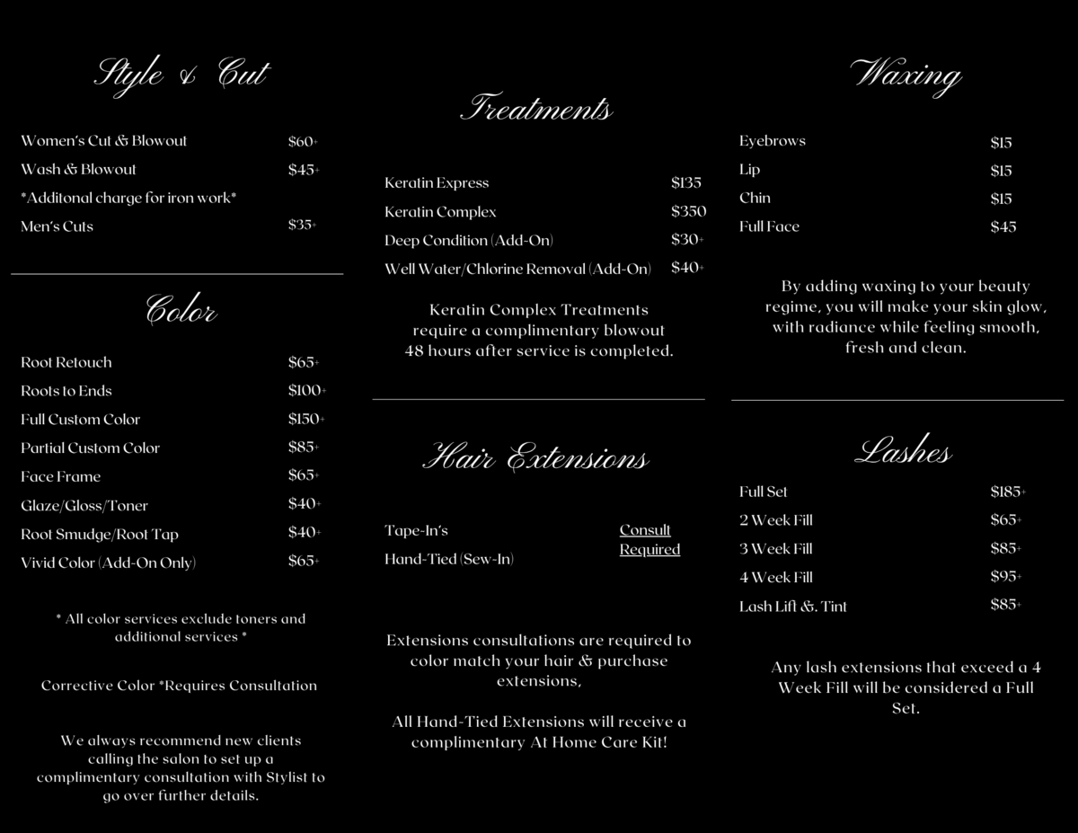 Service Menu - 1