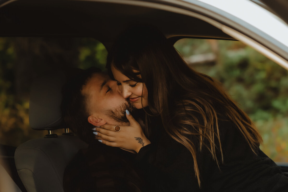 INTIMATE COUPLE IN TRUCK