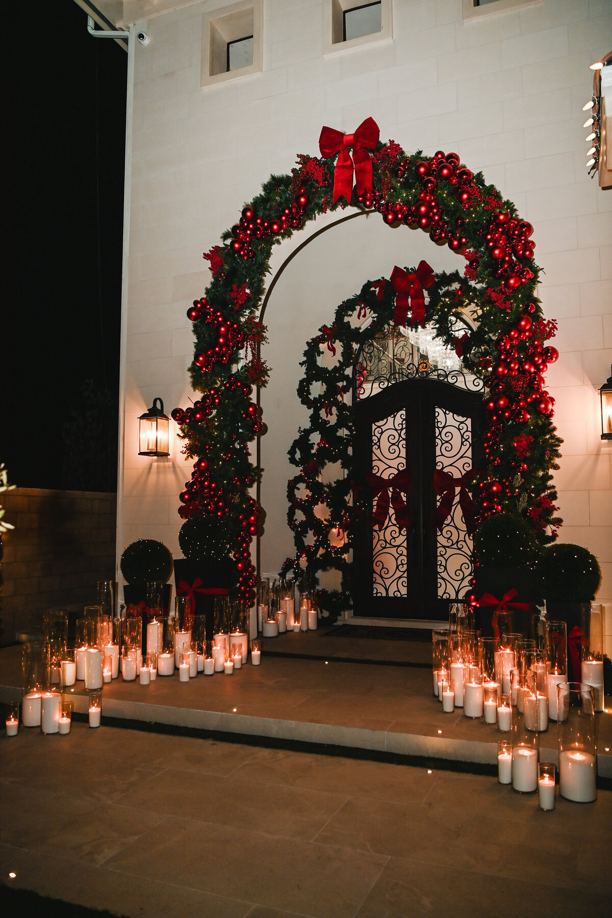 Luxury holiday decor installation by The Works Collective | immersive seasonal event design for a private residence.
