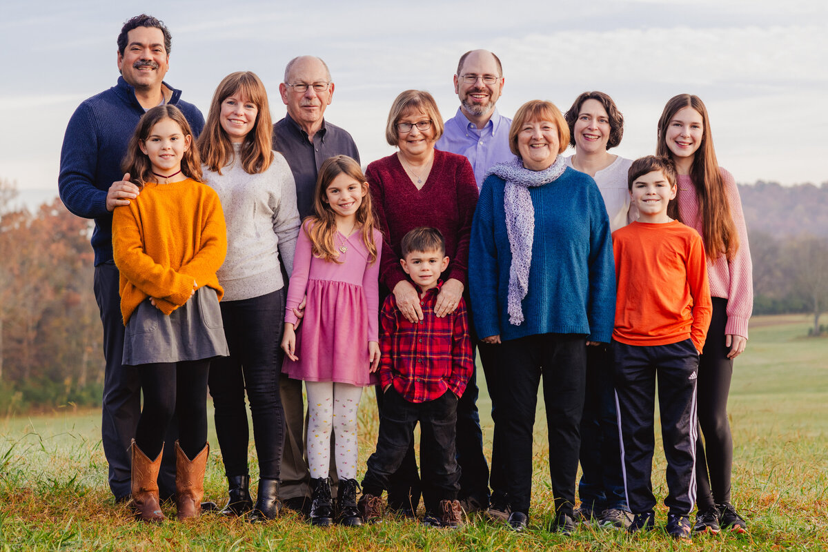 a family poses during a photo shoot in chattanooga
