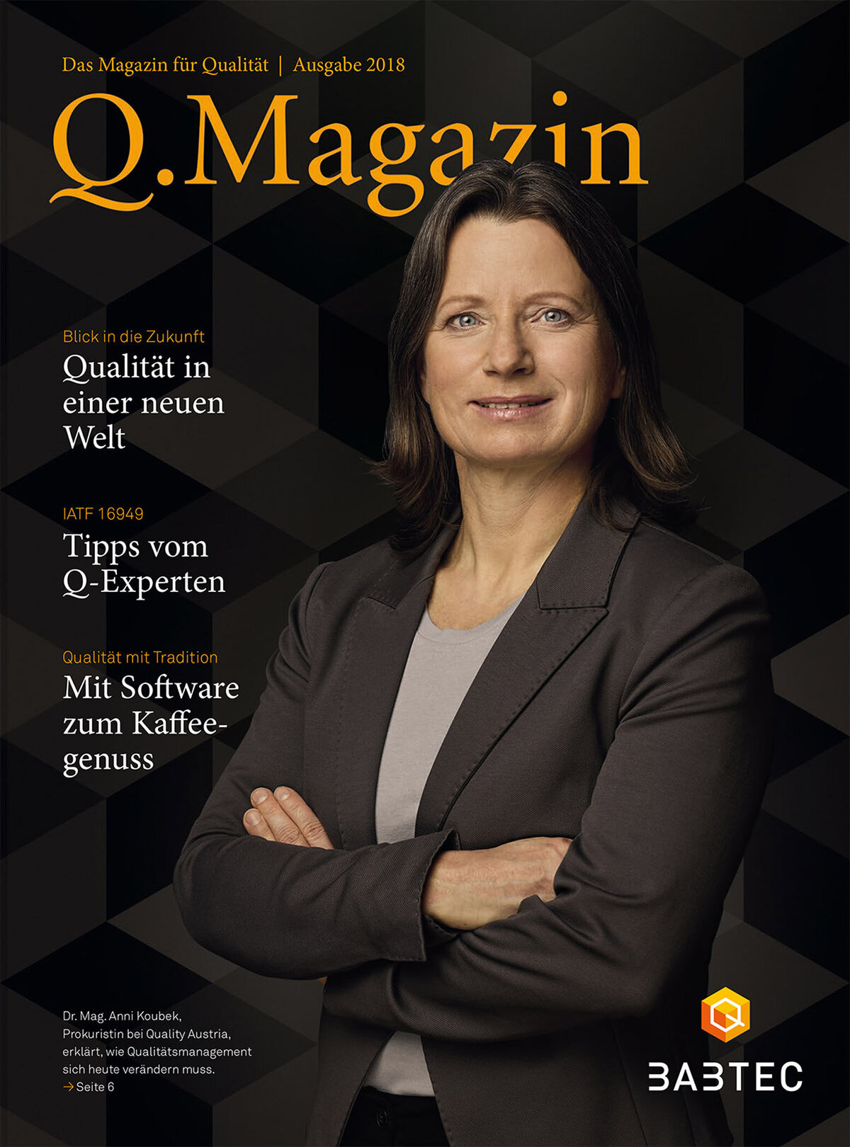 Editorial Businessportrait auf einem Fachmagazincover – fotografiert von Atelier Schulte. Hochwertige Businessfotografie für Unternehmenspublikationen, Presse und Editorials.
