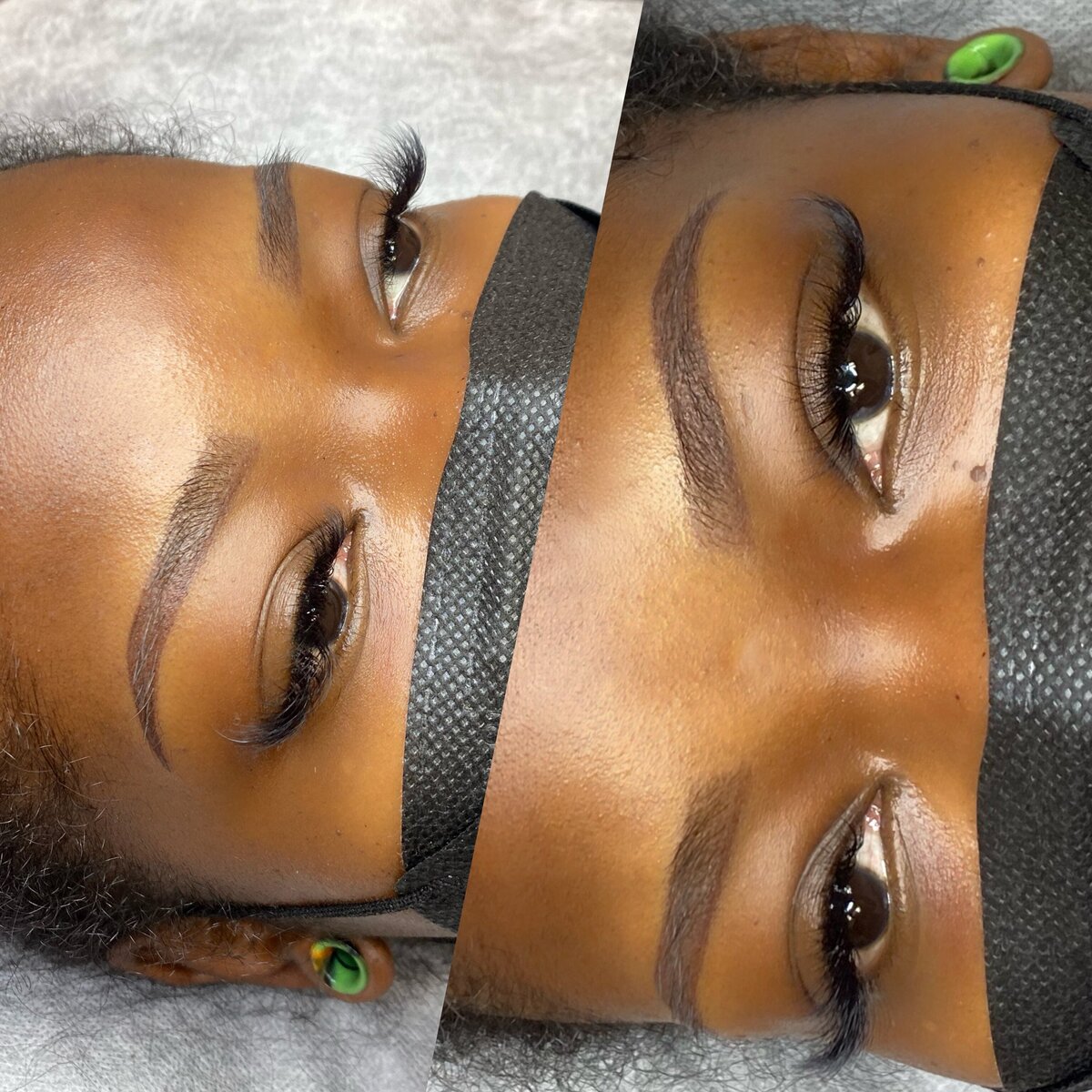 Ombre Powder Brows before and after