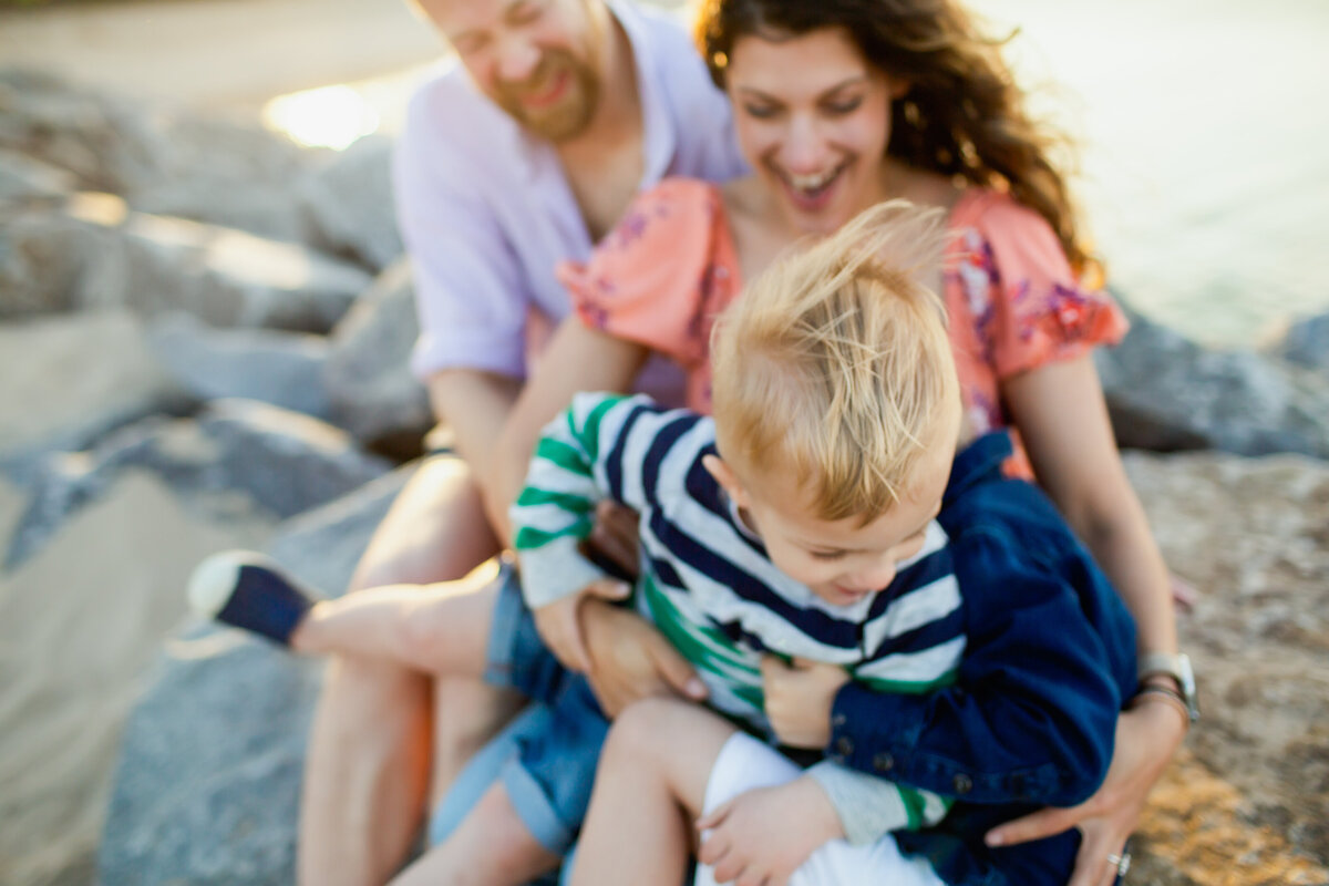 Lifestyle family photoshoot detail of hair movement