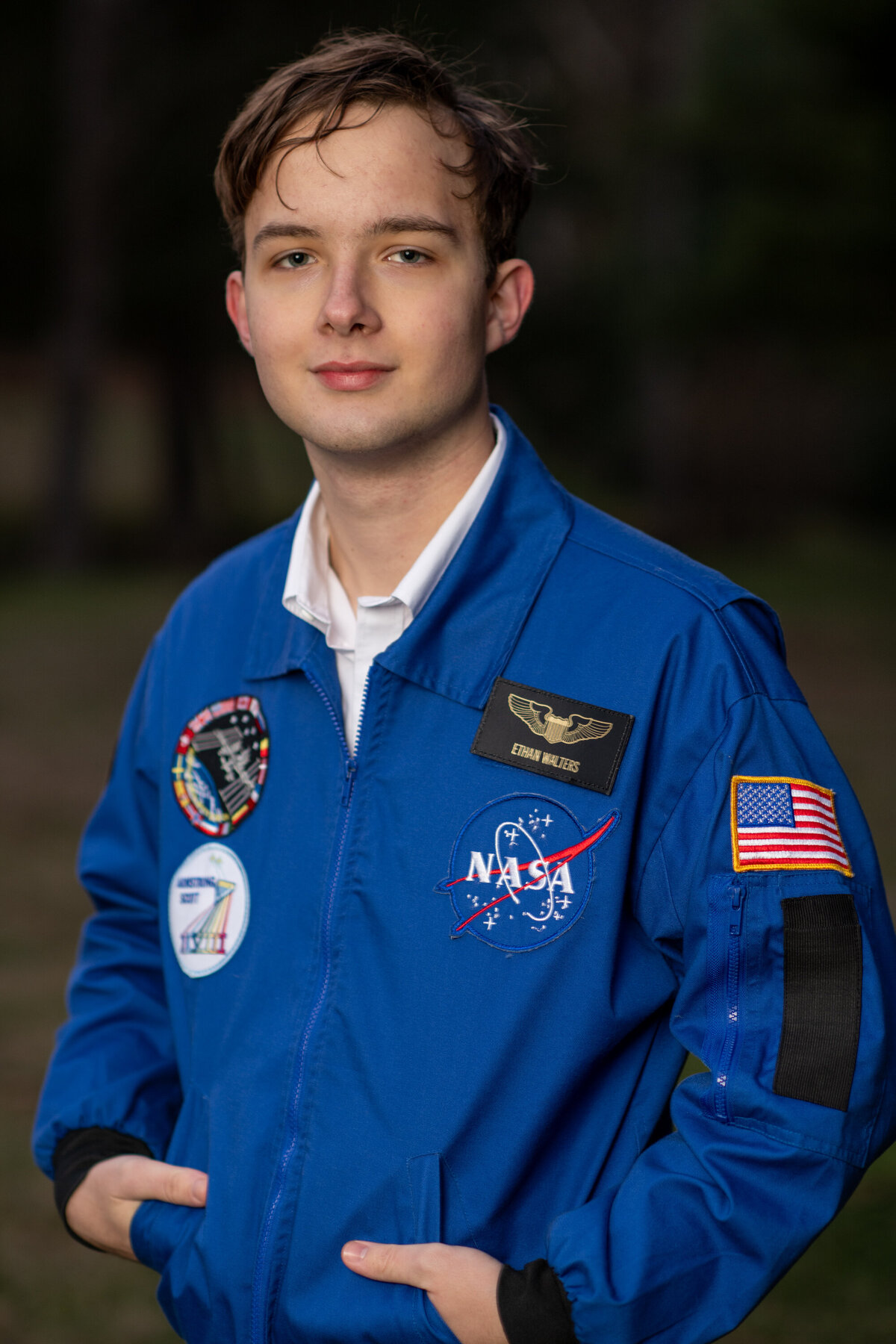 a space camp attendee poses for a headshot