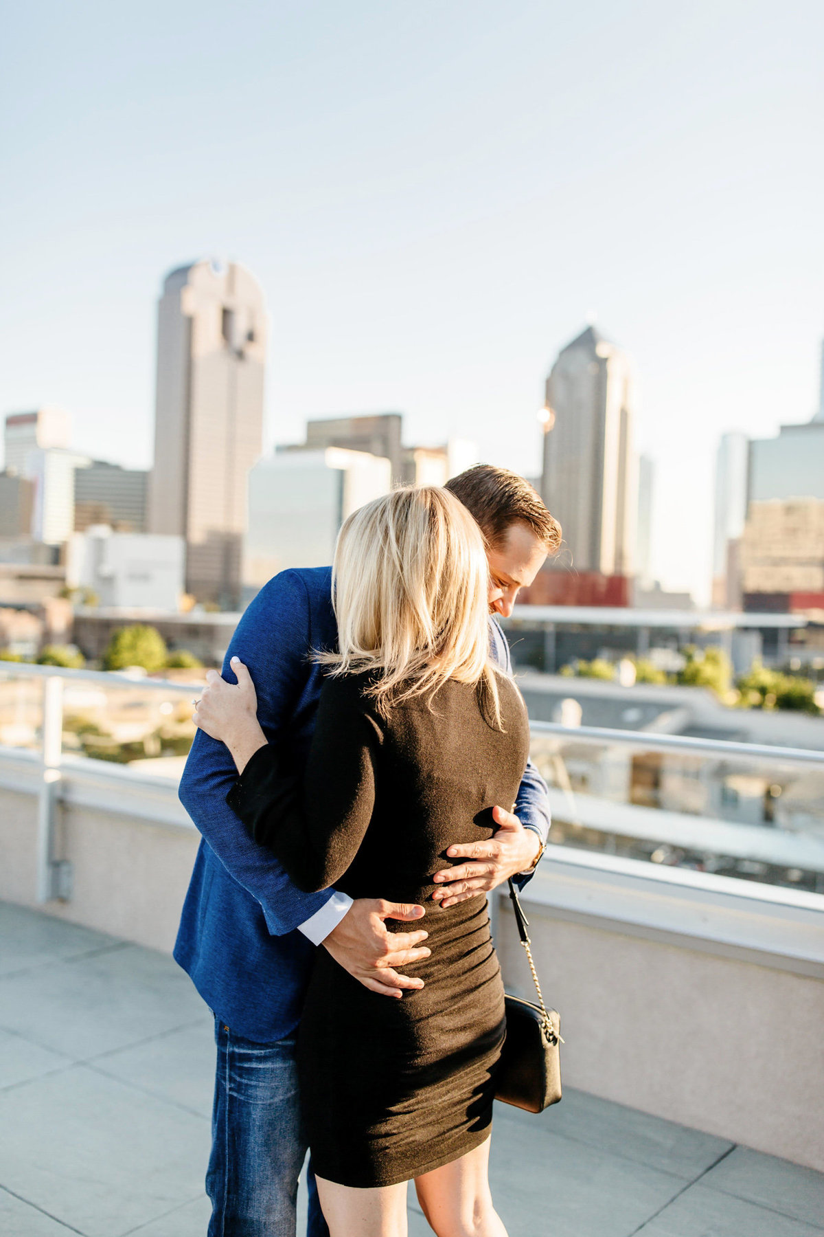 Eric & Megan - Downtown Dallas Rooftop Proposal & Engagement Session-48