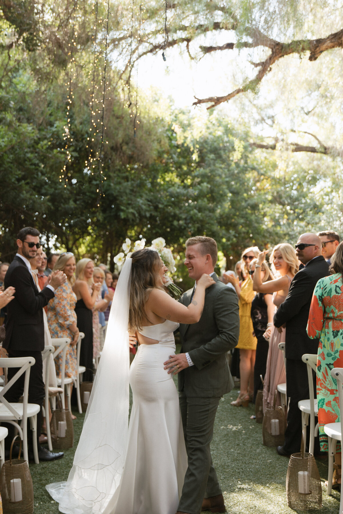 bride and groom ceremony exit