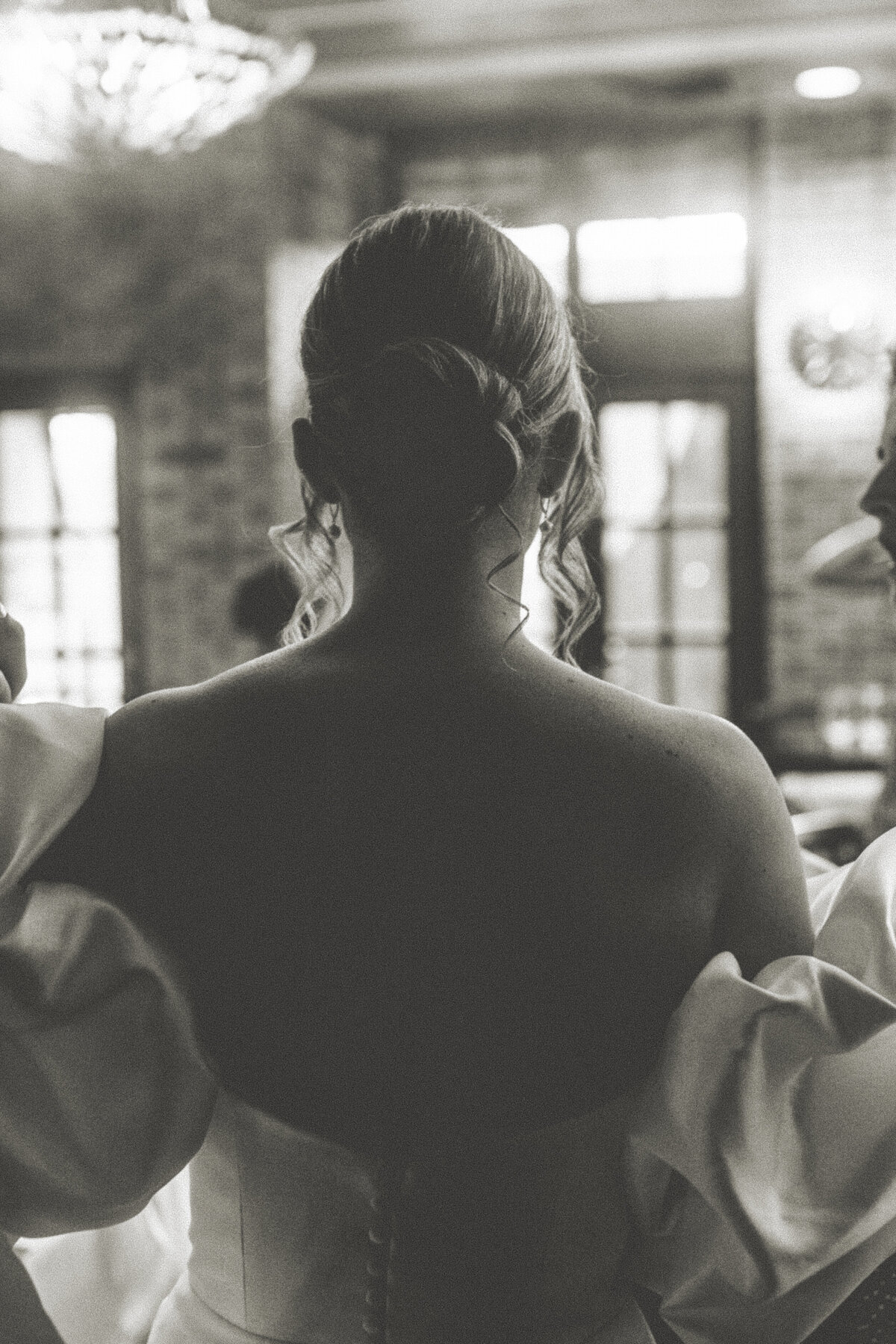 Moody bridal portrait and reception reveal at Cafe Cortina, Farmington Hills, MI - https://methodandmatte.com/