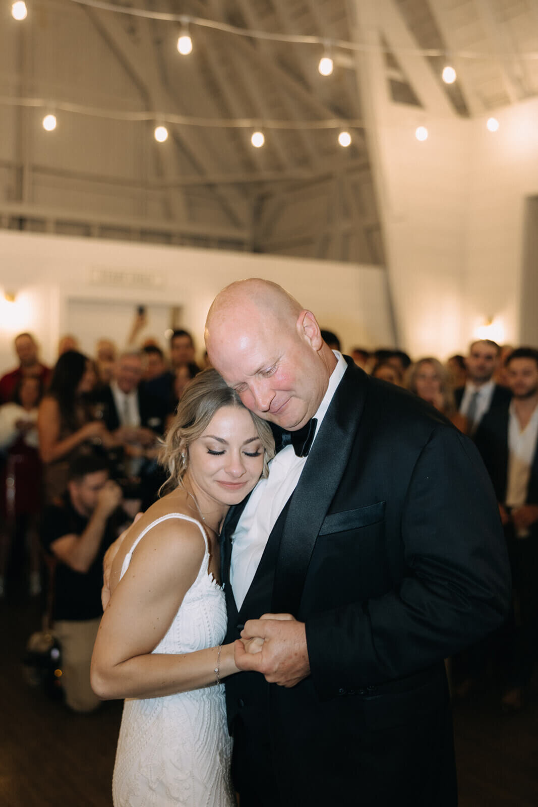 Bride dancing with father at Finger Lakes Wedding, NY