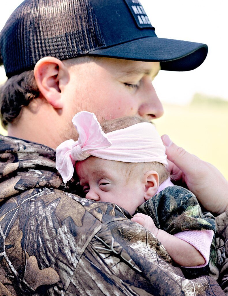 newborn with dad