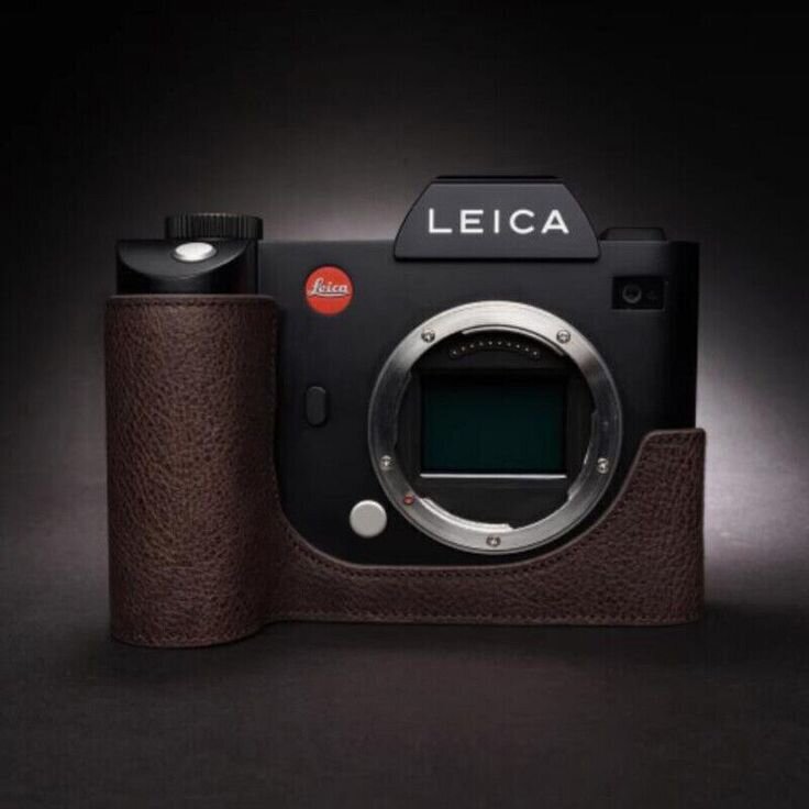 Genuine Real Leather Camera Half Case Bag Cover For Leica Sl Typ601 Sl2 Sl2-s