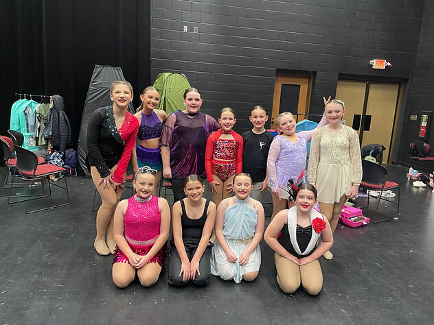 Younger soloist before competing at competition