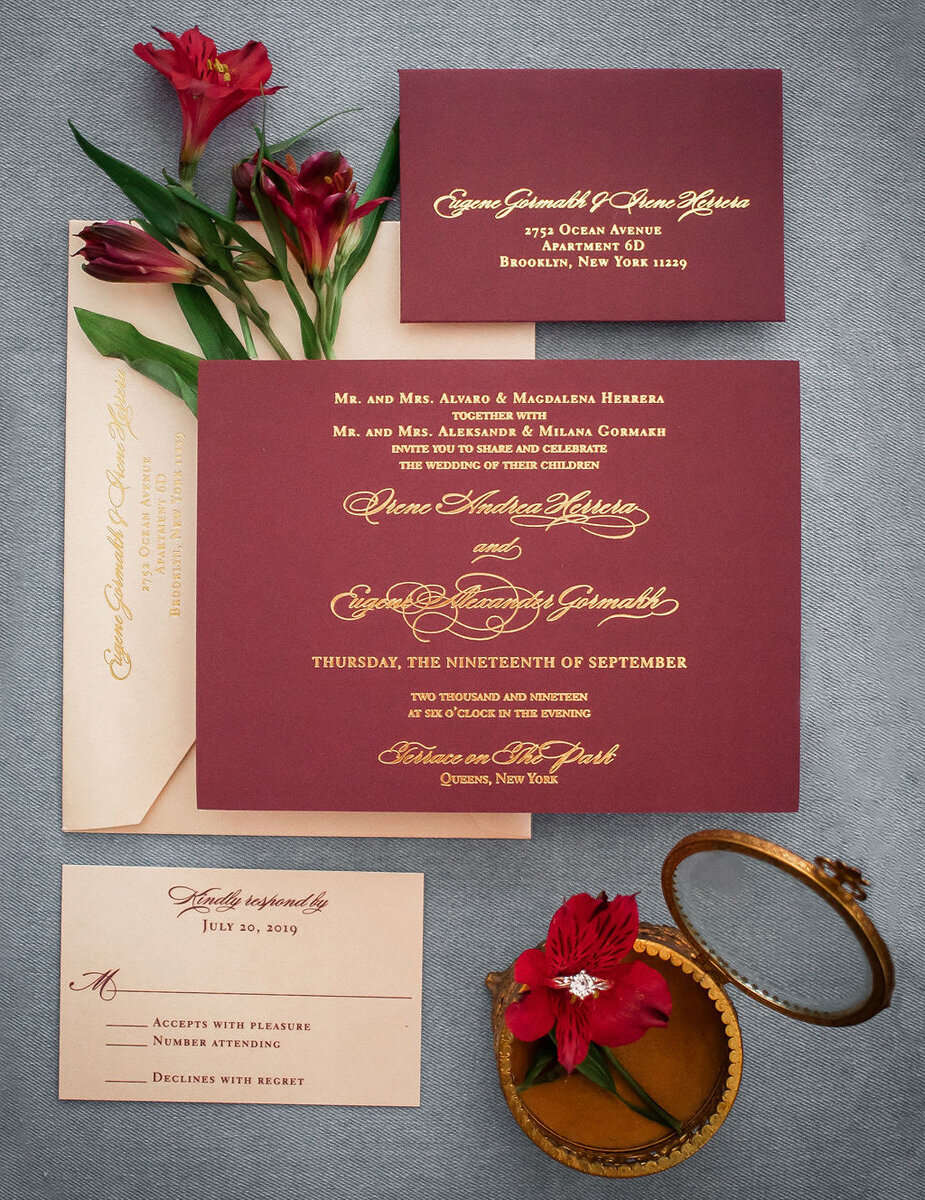 wedding stationery custom invitation suite plume and stone 38