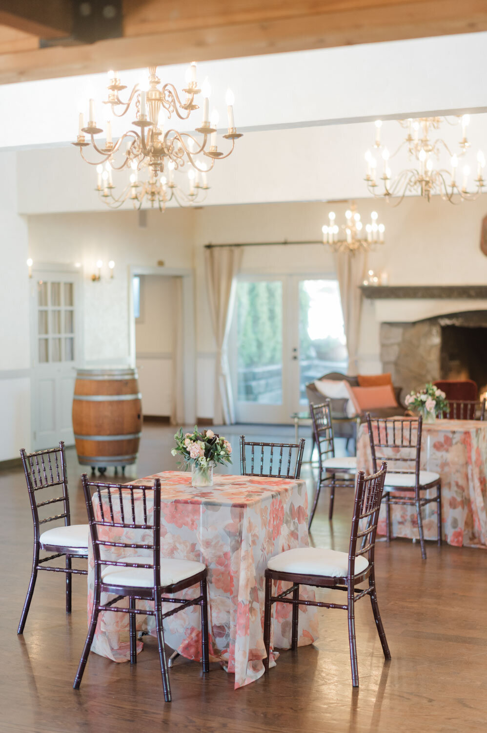 Reception table at the grand room