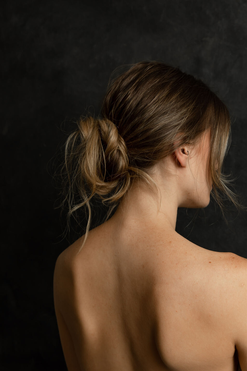 Wispy bridal updo