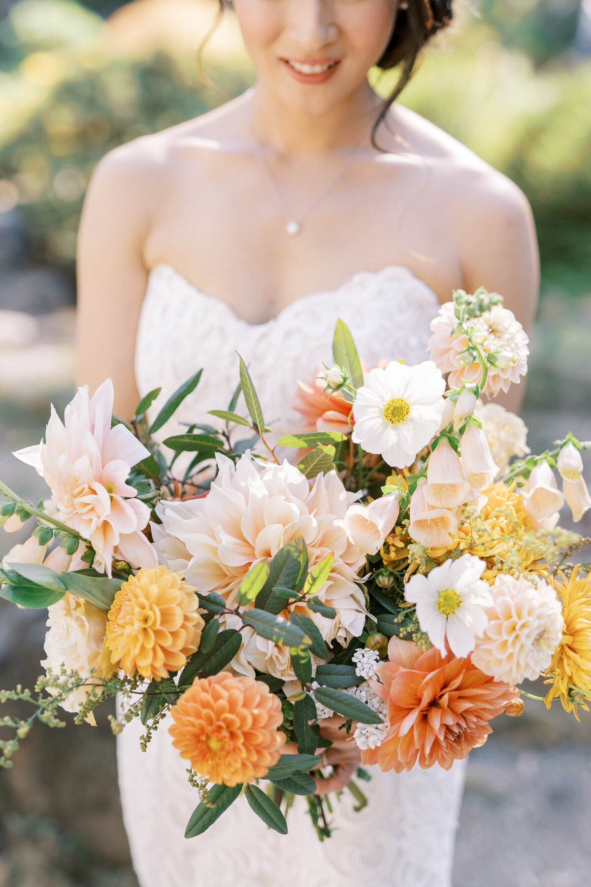 bridal portrait with bouquet