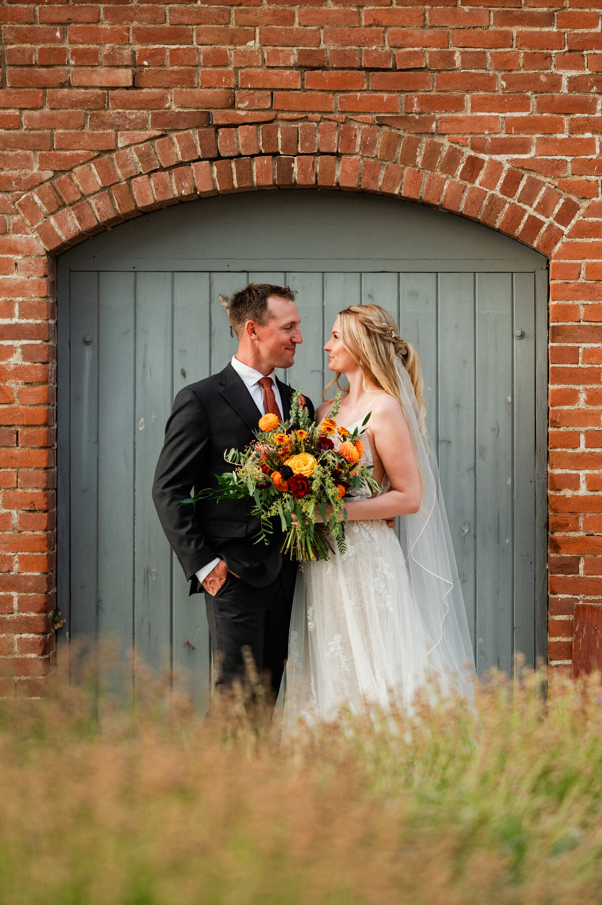 A couple portrait at Jacob's Berry Farm in Minden, Nevada