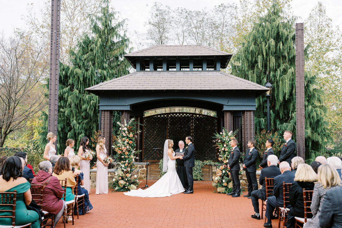 Luxury Philadelphia Photographer Romantic Fall Wedding at Phoenixville Foundry Bride Ceremony Photos