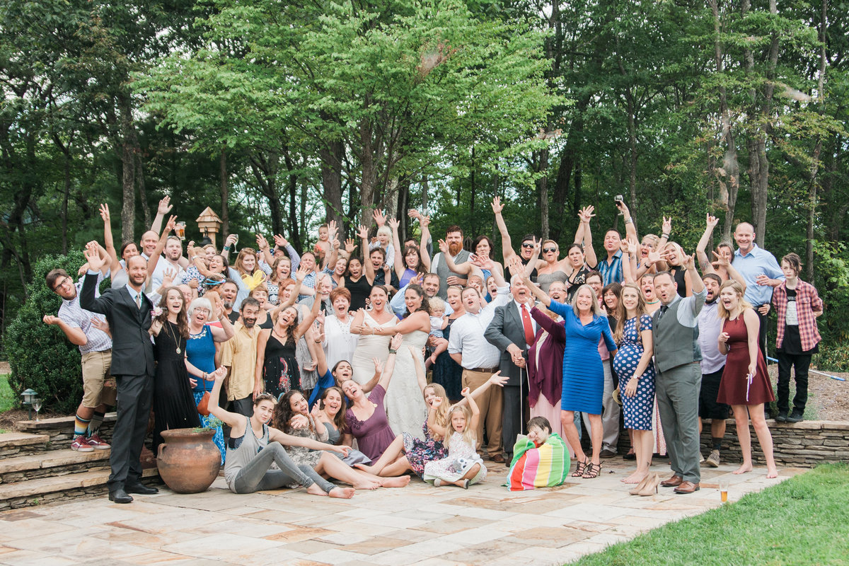 Intimate outdoor wedding photographed by Boone Wedding Photographer Wayfaring Wanderer.