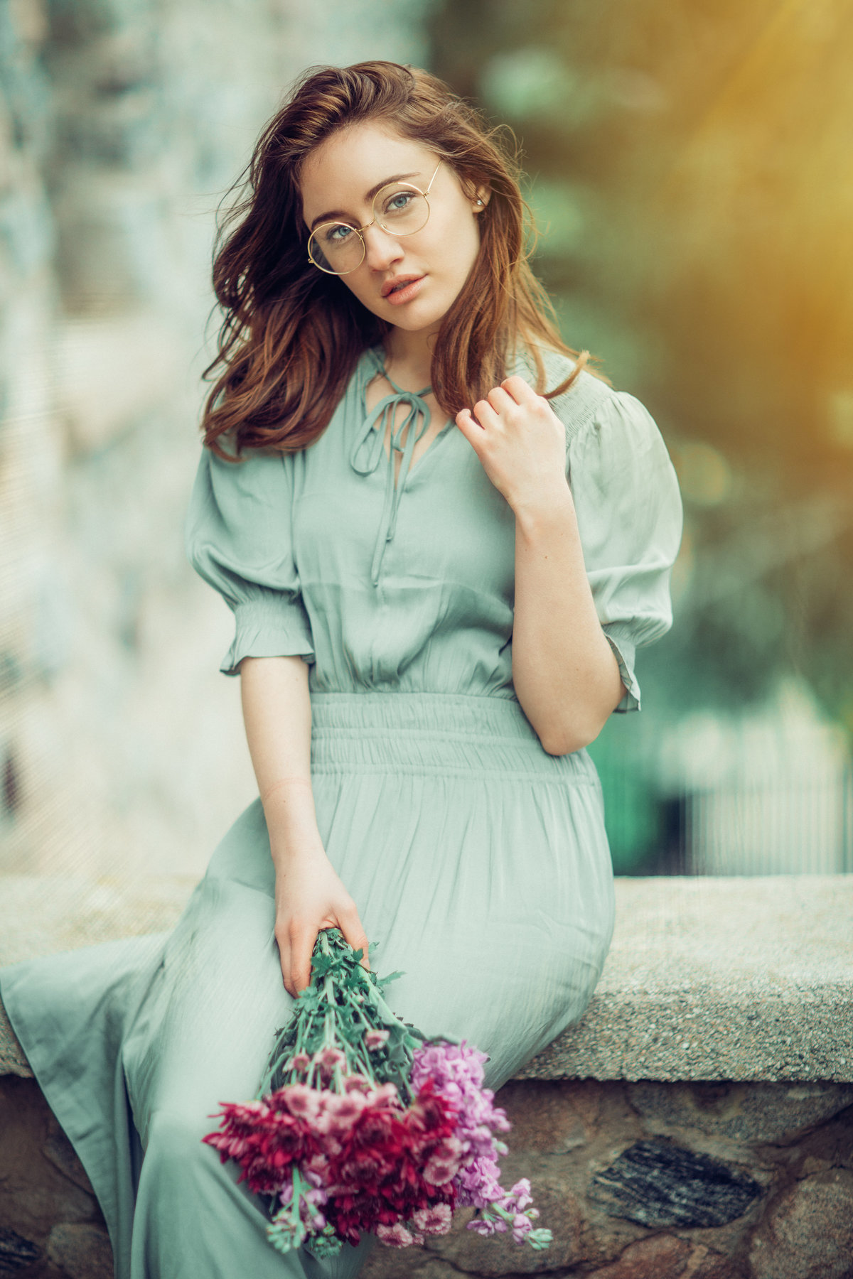 Portrait Photo Of Young Woman Holding Her Hair Los Angeles