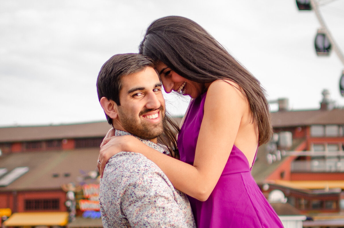 Seattle Washington Pier Couples Engagement Photography Shoot