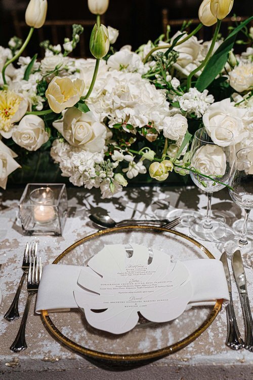 glam plate setting