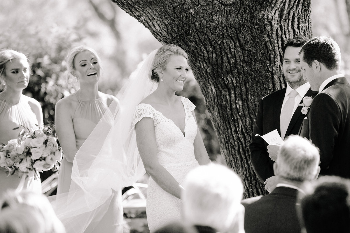 Outdoor ceremony at a wedding at Beltane Ranch in Sonoma.