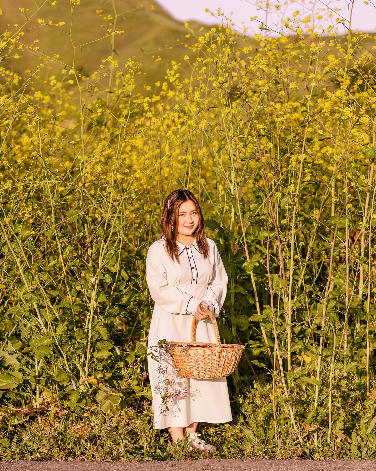 Yellow Flowers Basket Ashley (9)