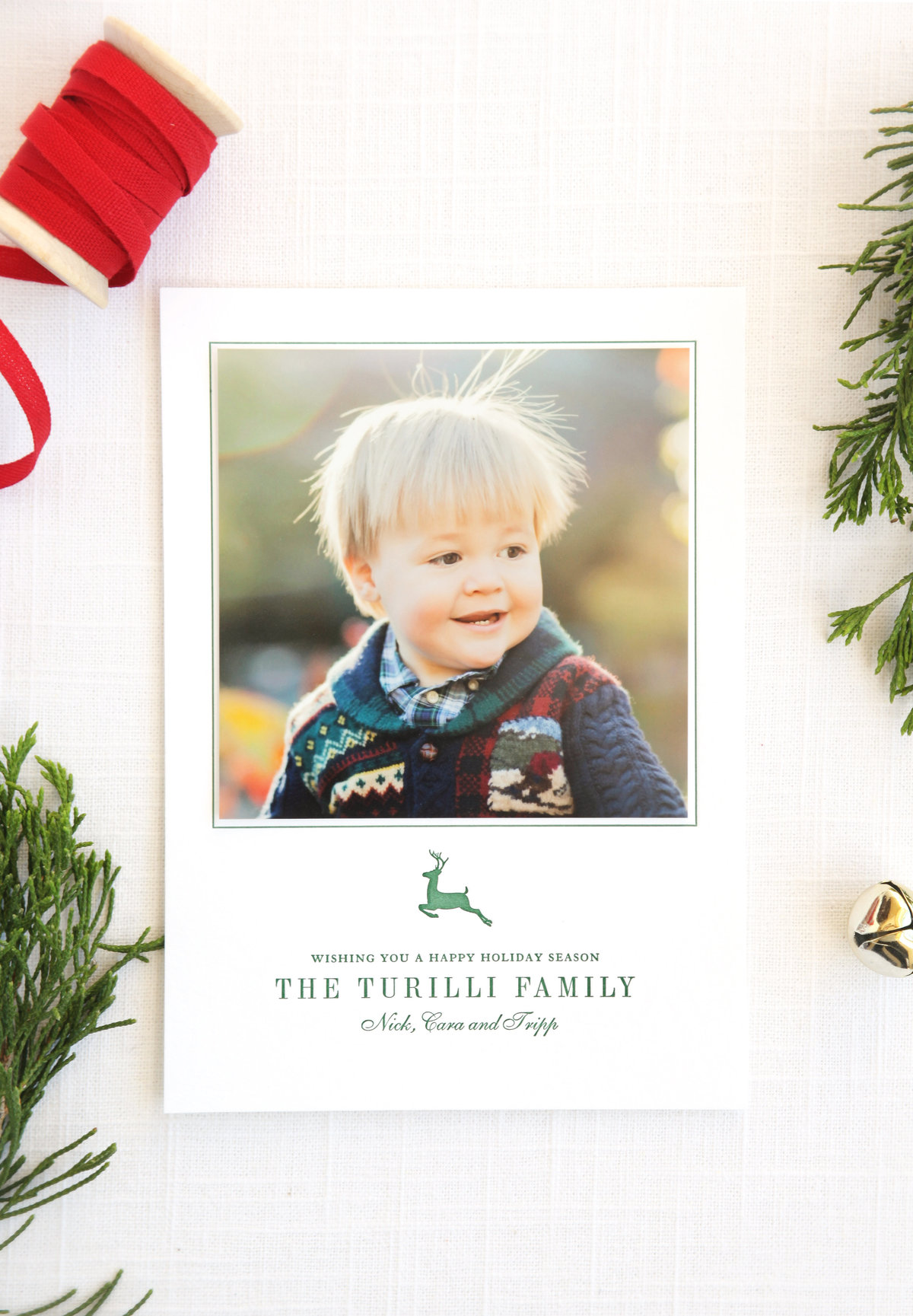Letterpress-Christmas-Reindeer-Family Name