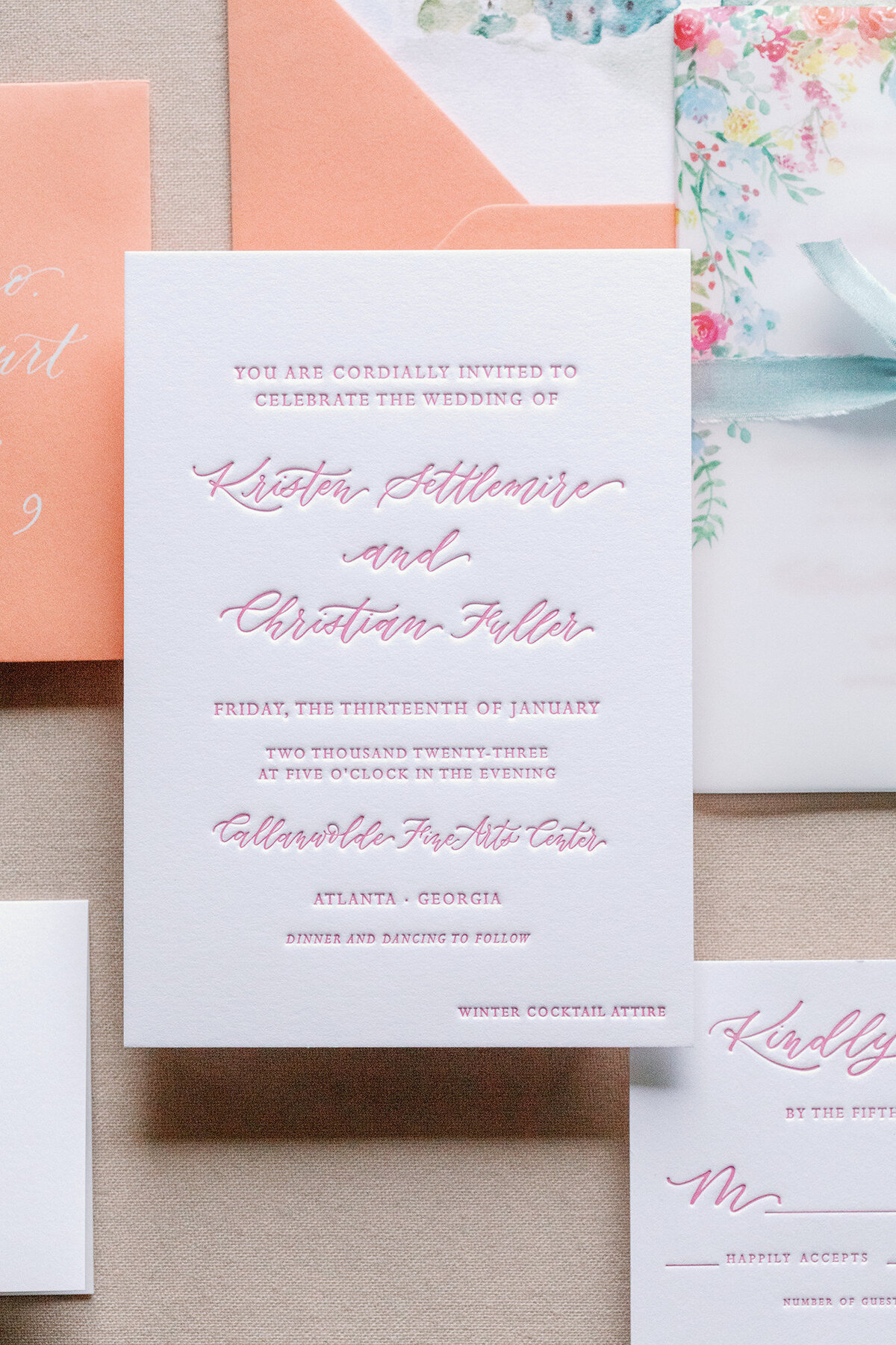Atlanta Letterpress Wedding Invitations