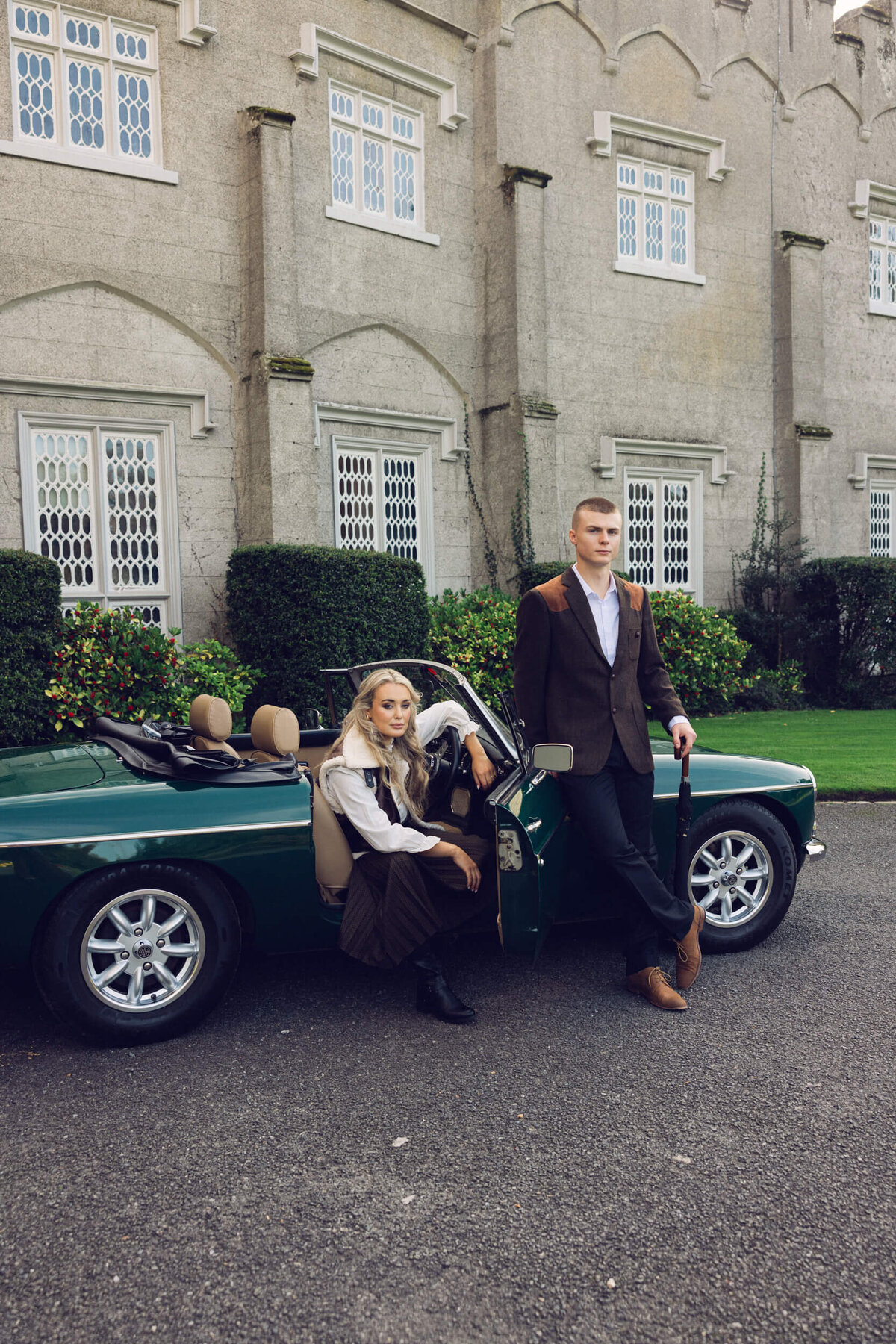 A wedding engagement photo shoot at Luttrellstown castle in Dublin Ireland