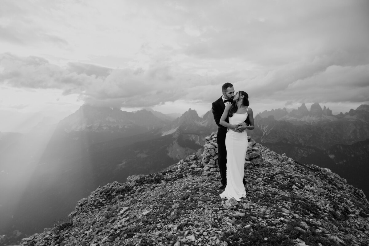 Marmarole helicopter Elopement Dolomites -43