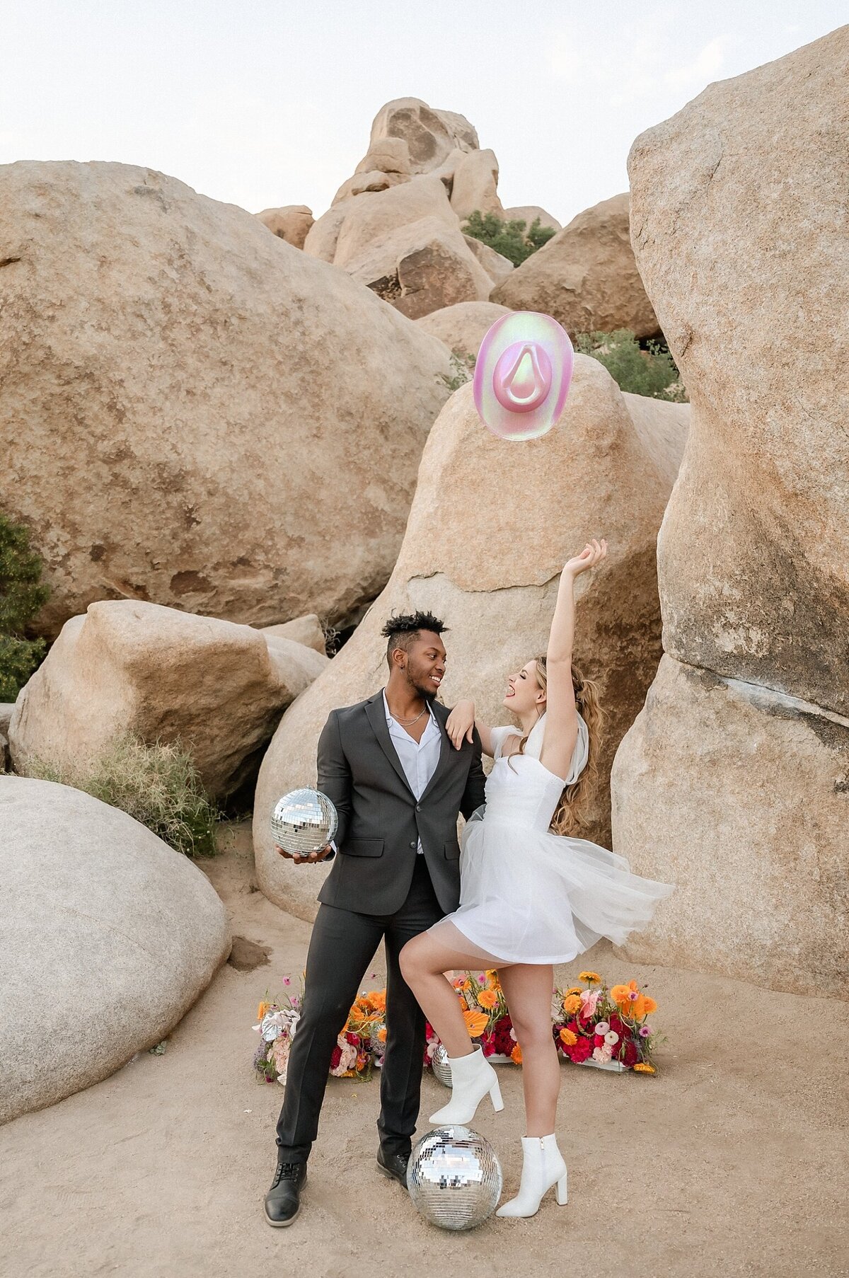 Couple Just Got Married In Joshua Tree