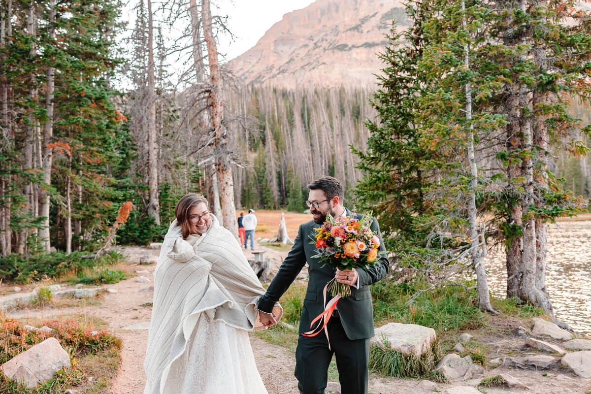 bride-and-groom-hiking-elopement-photo
