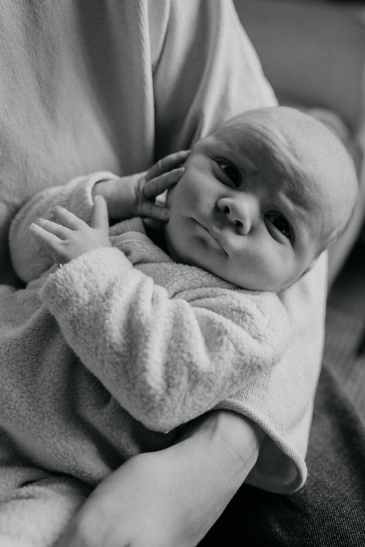 zwart wit fotografie baby