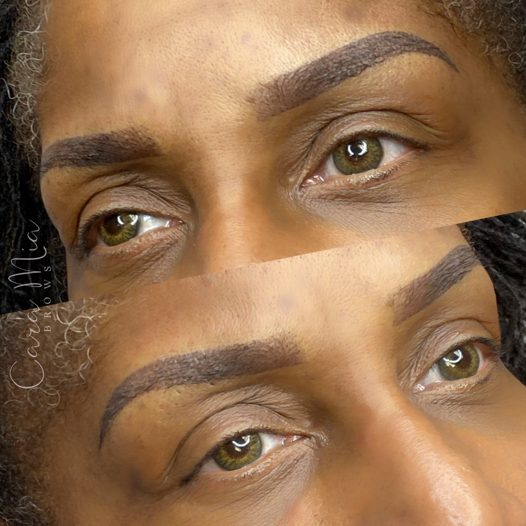 Ombre Powder Brows before and after