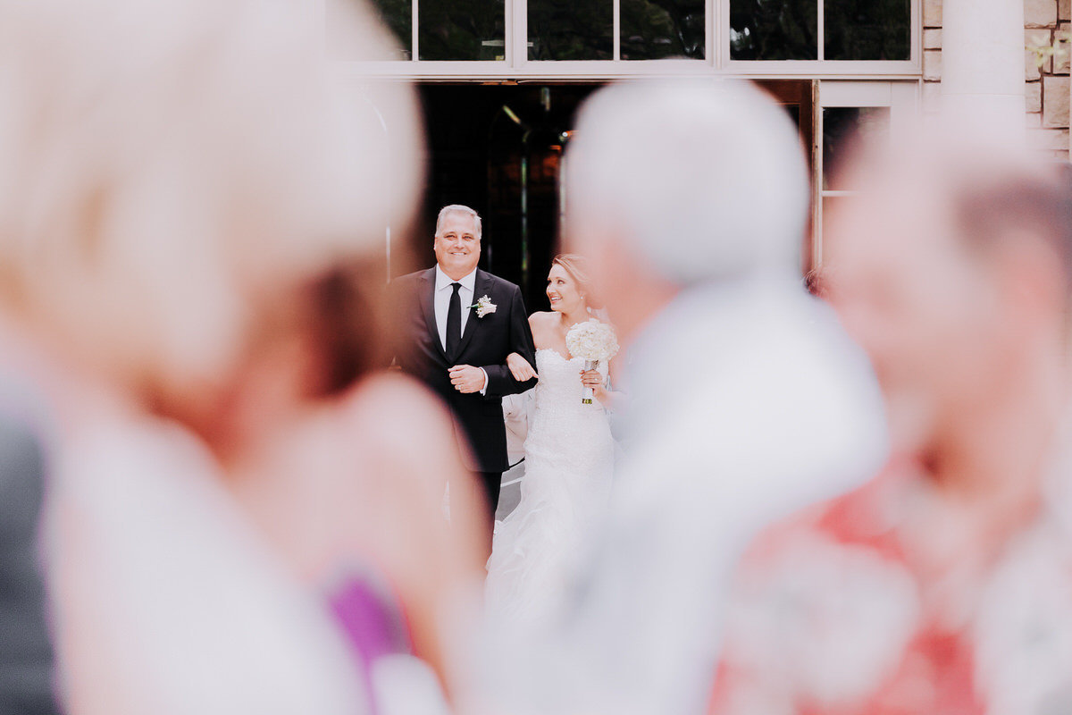 reno wedding photographers father walking bride down aisle