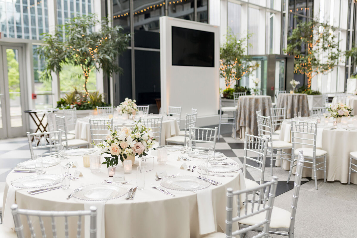wedding ceremonies and receptions setup at wintergarden ppg plaee