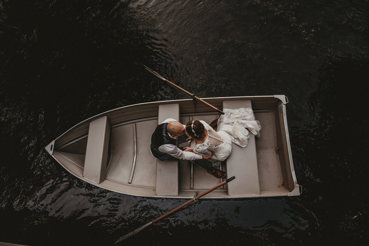 Intimate Boat ride Wedding Photo