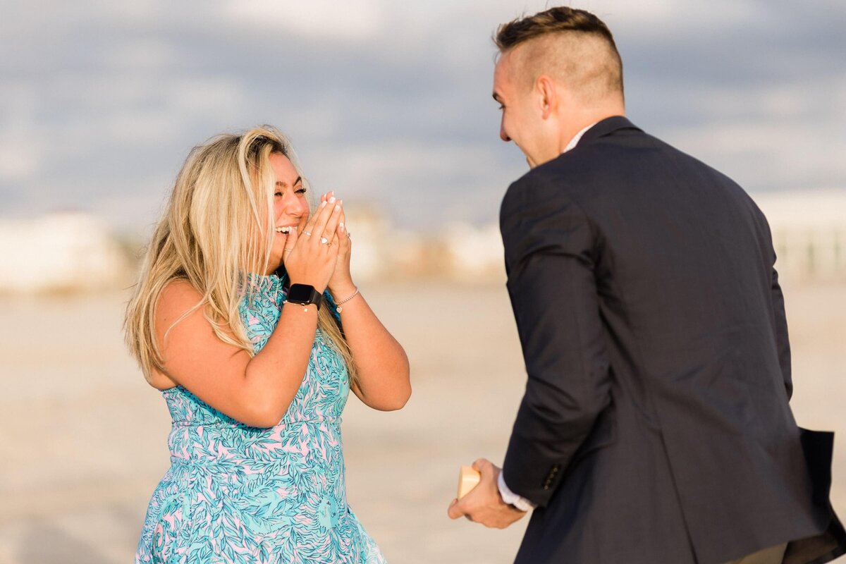 Congress Hall beach wedding proposal photo